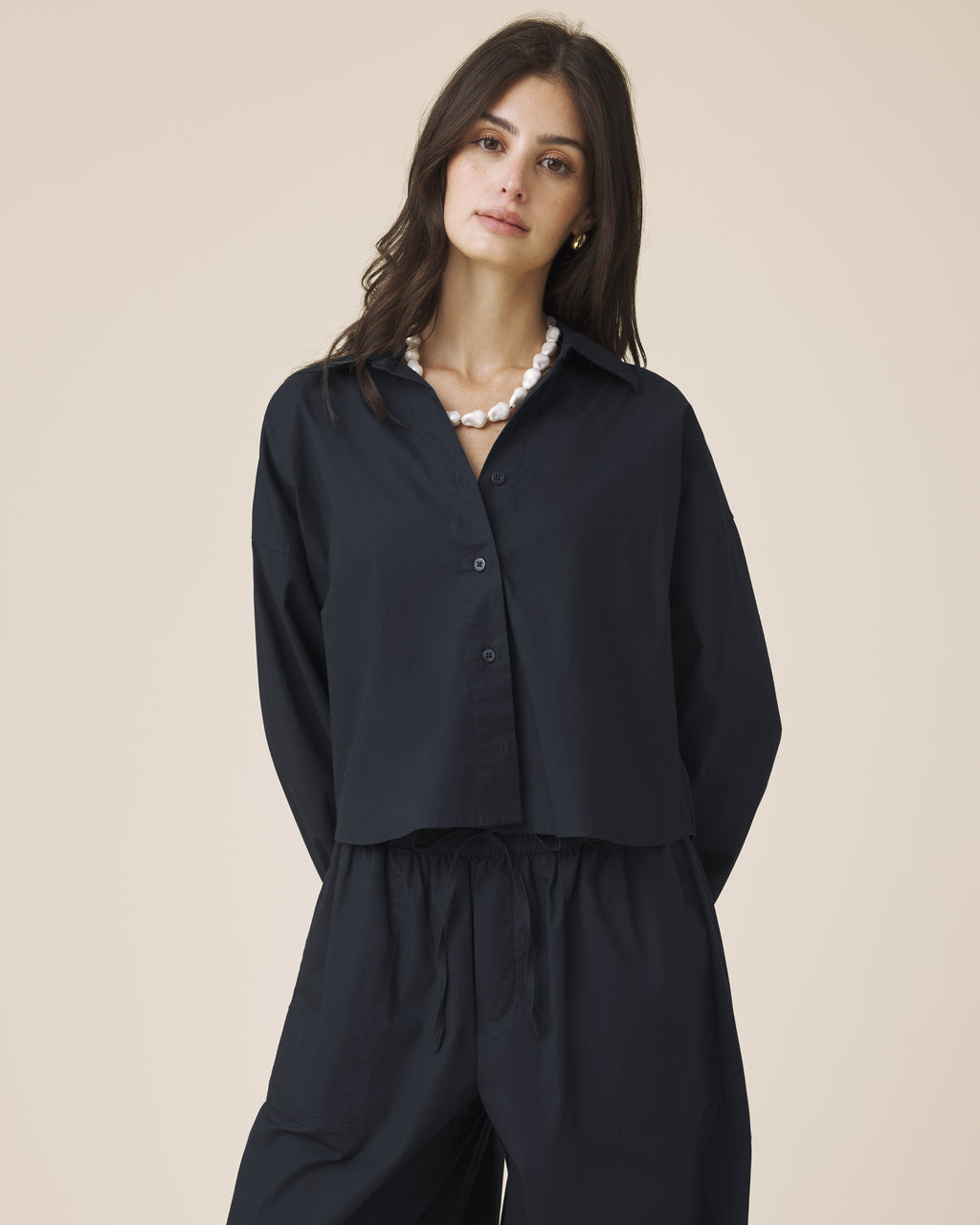 MALLORY POPLIN BUTTON DOWN