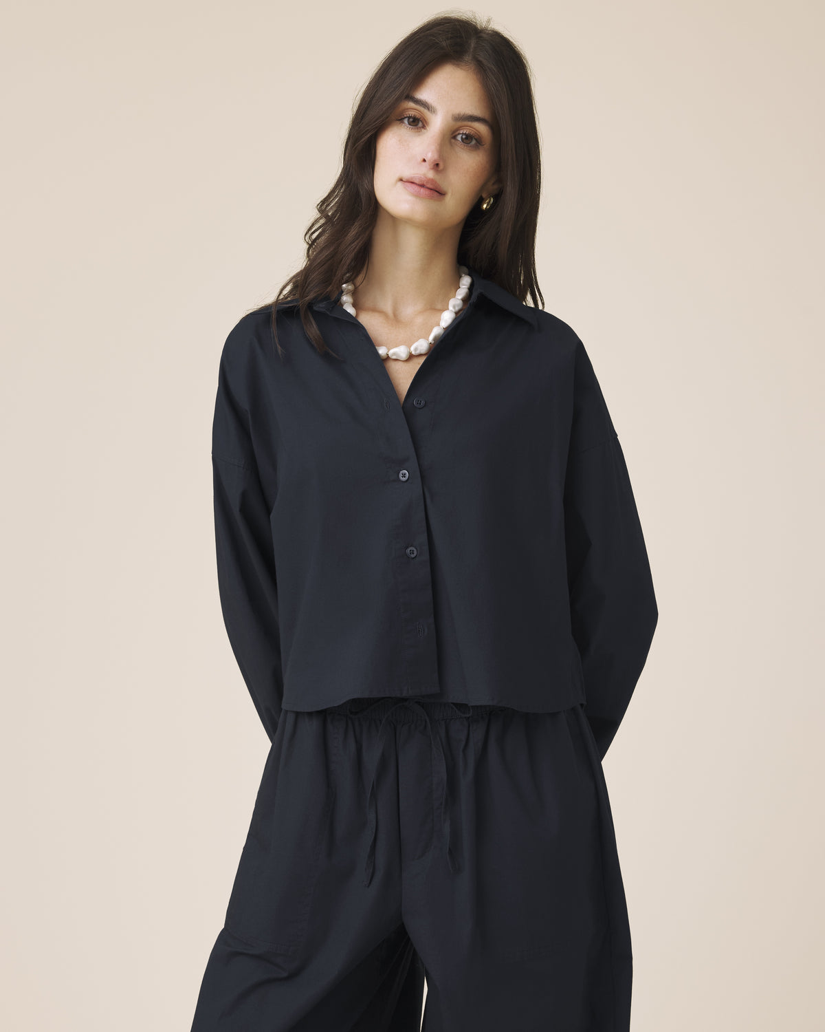 MALLORY POPLIN BUTTON DOWN