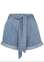 MEGGI TIE FRONT DENIM SHORTS
