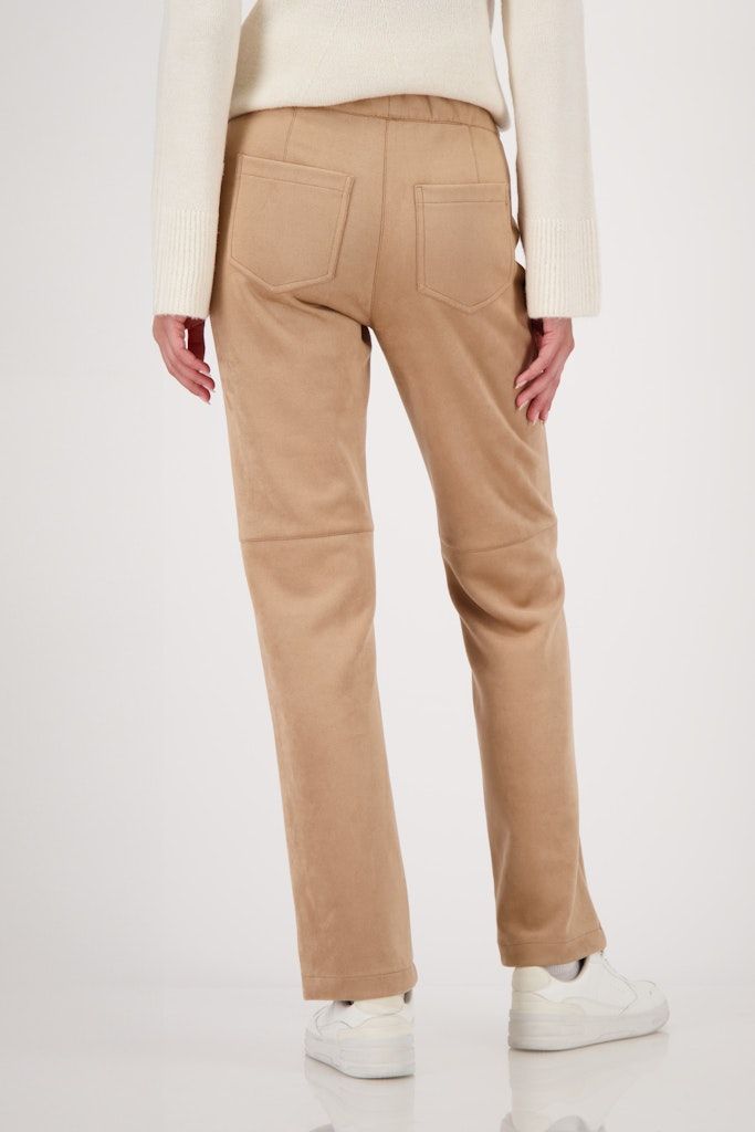 VELOUR PANTS - COGNAC