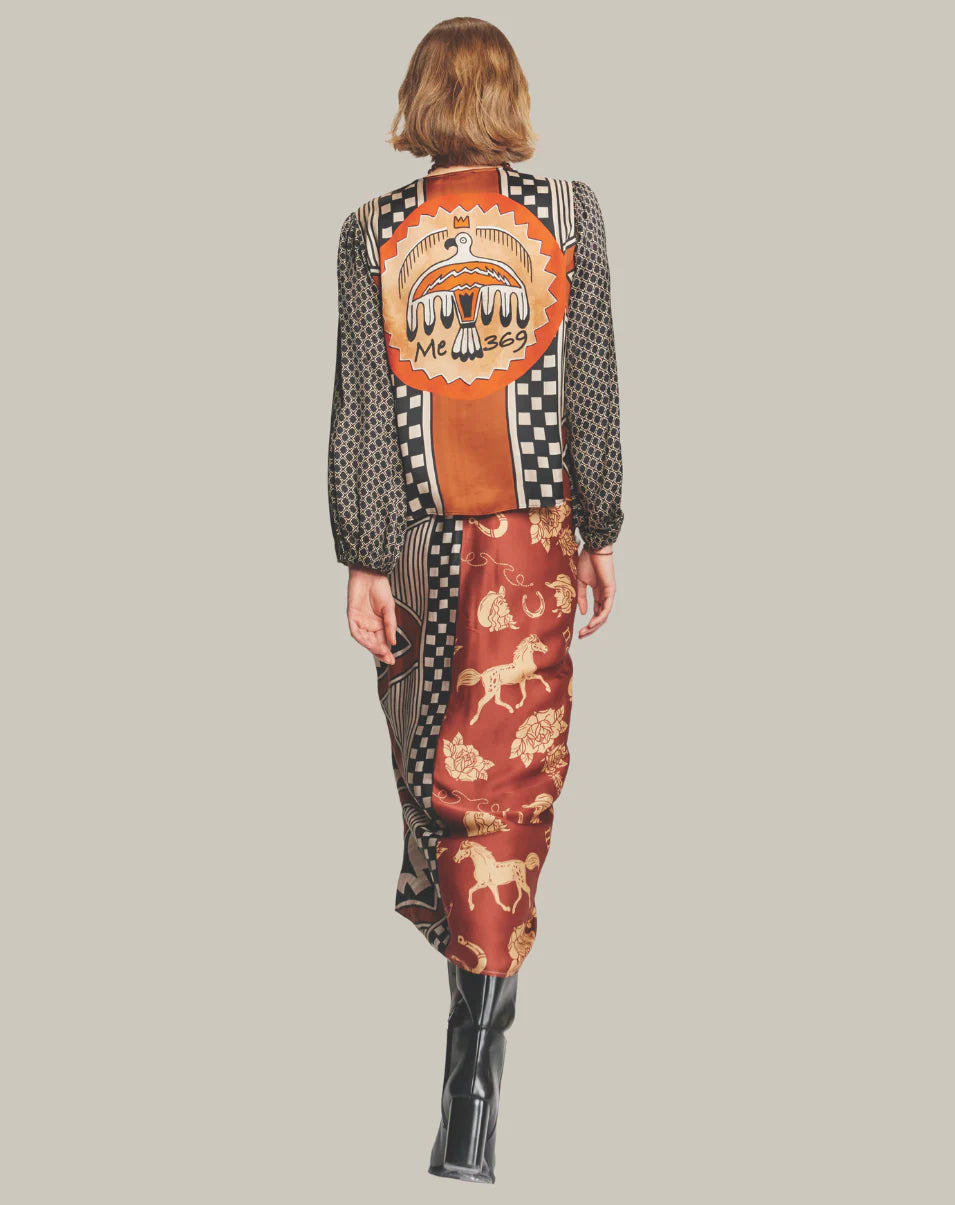 LUNA TIE FRONT SKIRT