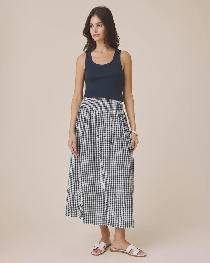 GIGI GINGHAM MIDI SKIRT