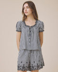 GIGI GINGHAM PUFF SLEEVE TOP