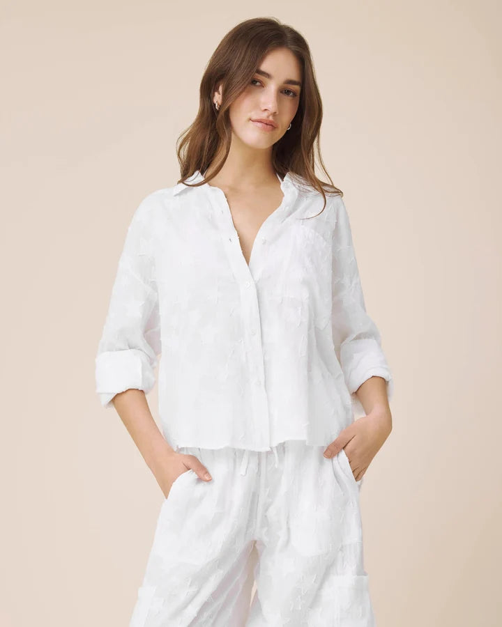 CAPRICE STAR BUTTON DOWN WHITE