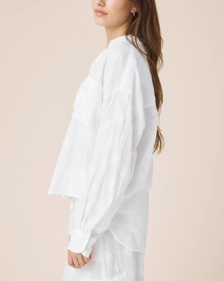 CAPRICE STAR BUTTON DOWN WHITE