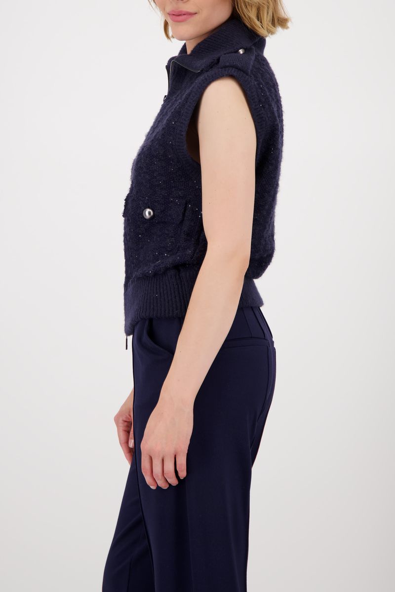 JACKET KNIT VEST TWEED