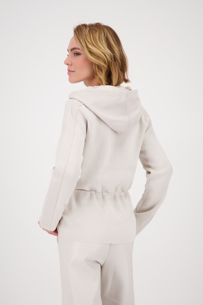 JACKET KNIT W/LEATHER