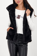 FAKE FUR WAISTCOAT - BLK