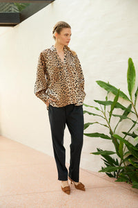 CHLOE LEOPARD BLOUSE