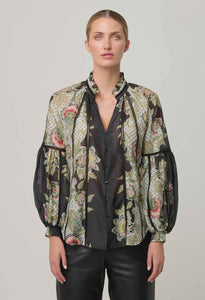 ESPADA LACE TRIM BLOUSE
