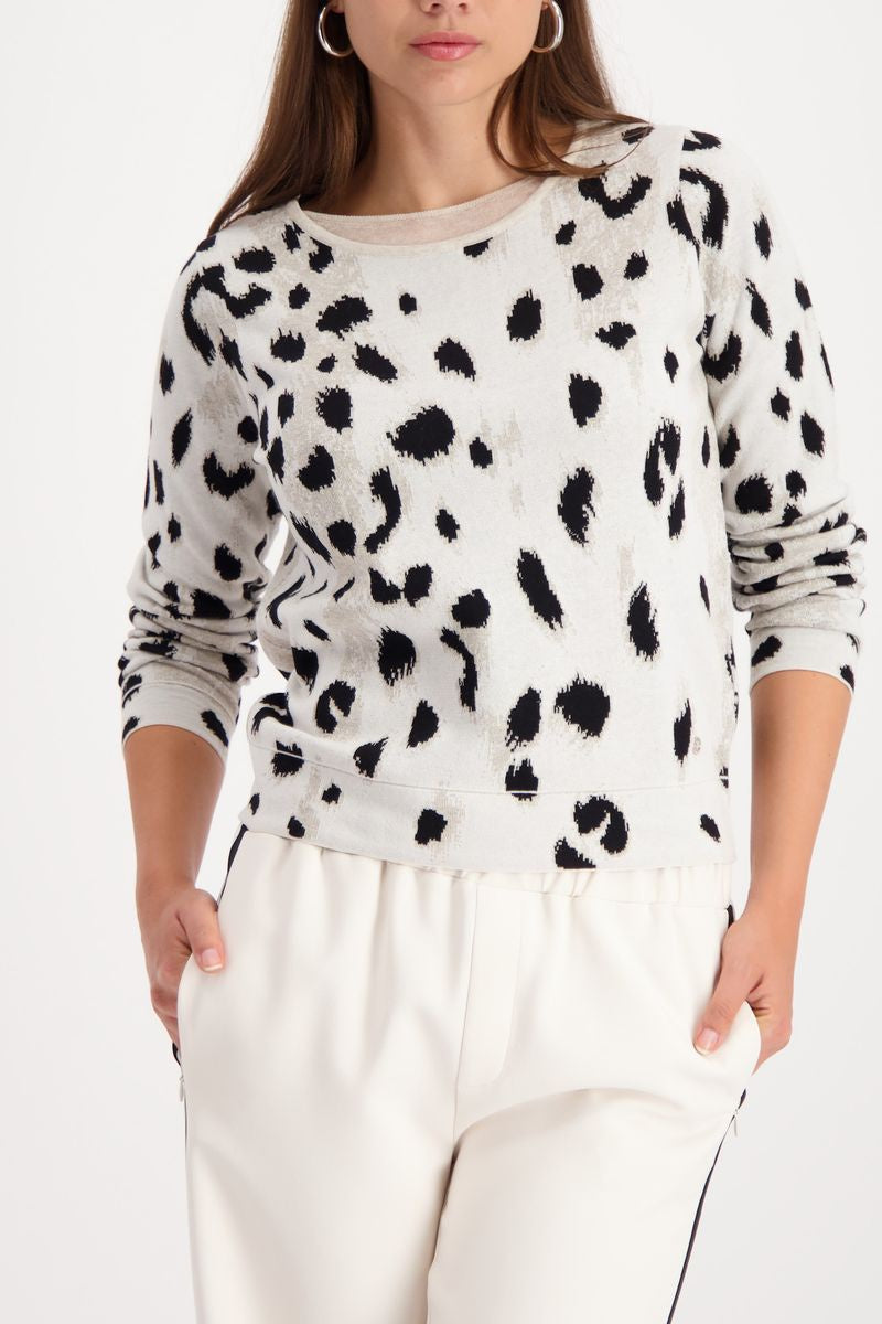LEO JACQUARD SWEATER- OFF WHITE