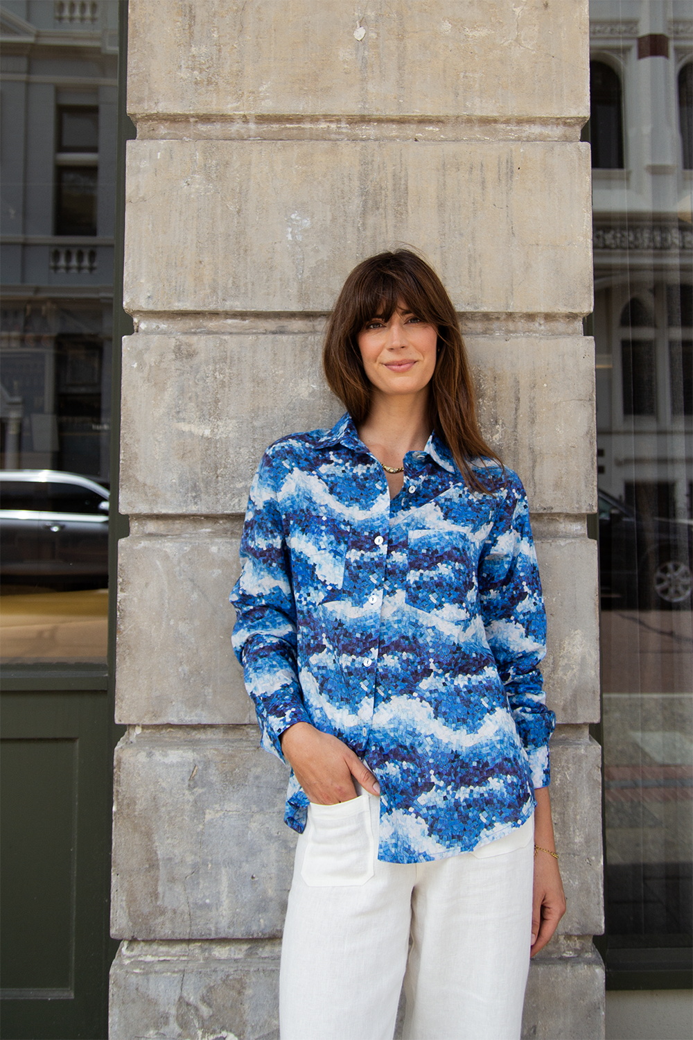 HAILEY SHIRT BLUE MOSAIC