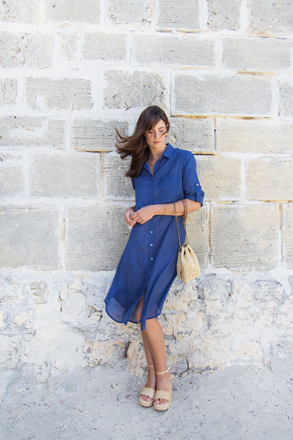 HAILEY SHIRTDRESS NAVY