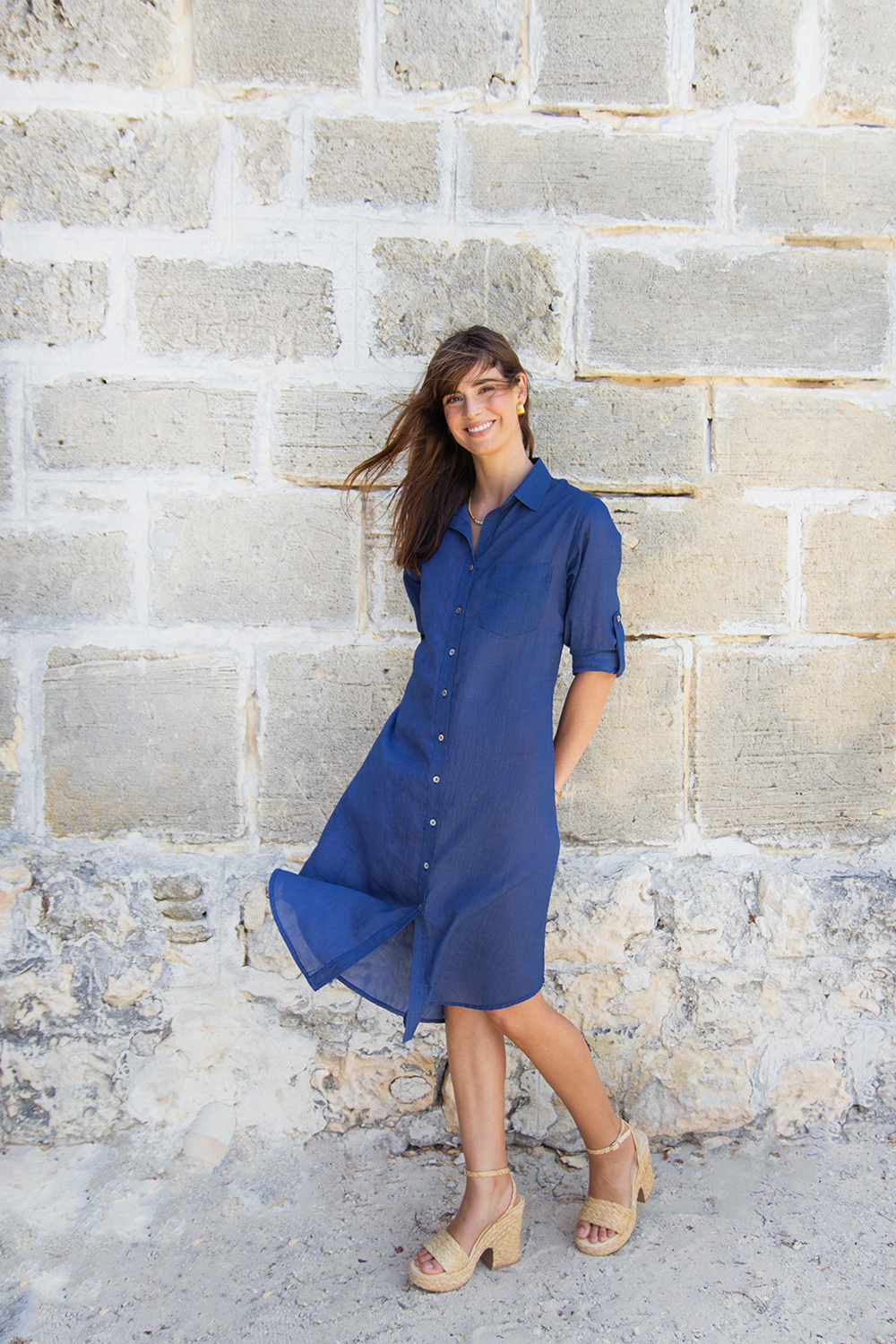 HAILEY SHIRTDRESS NAVY