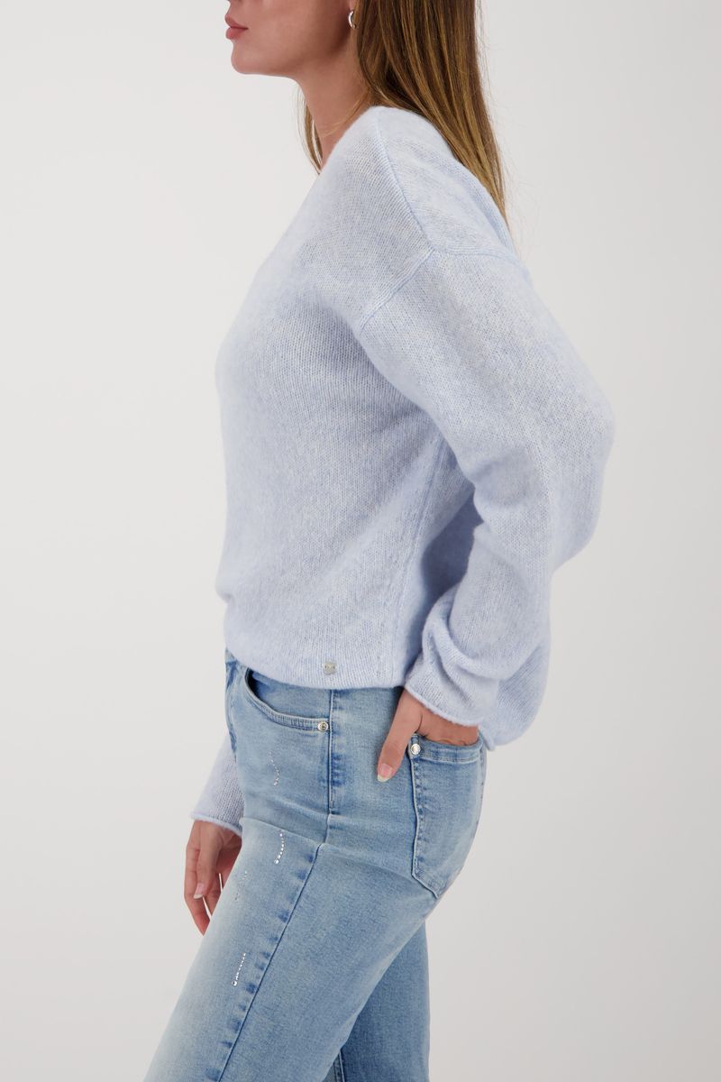 FLEECE SWEATER - ICE BLUE