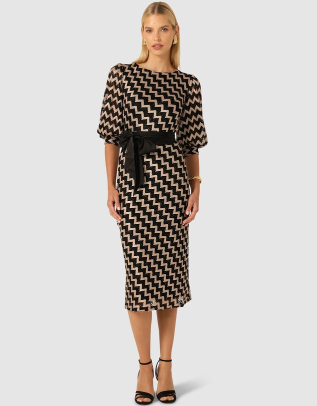 HEART OF PARIS DRESS IN CHEVRON LACE