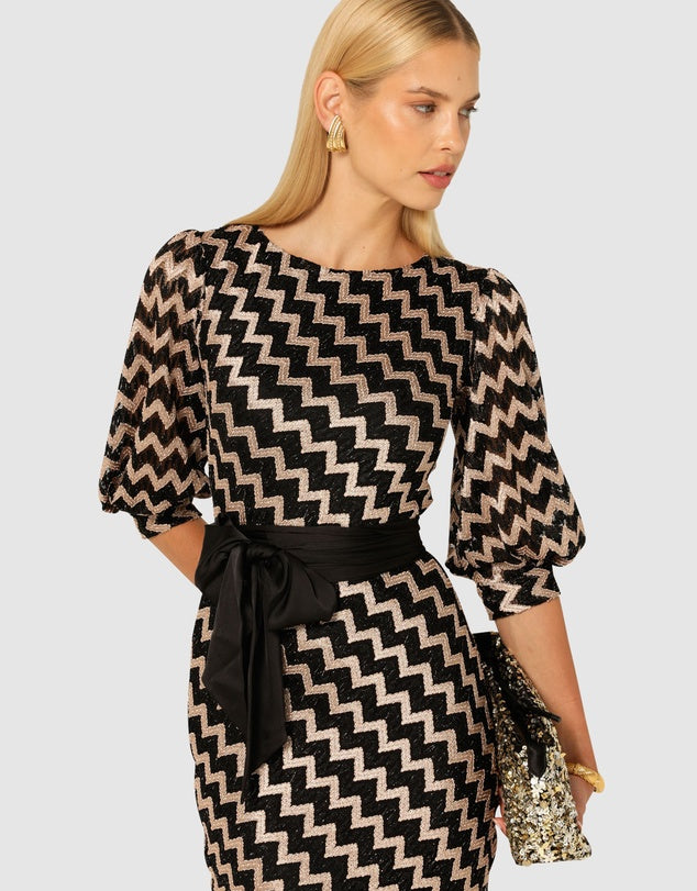 HEART OF PARIS DRESS IN CHEVRON LACE