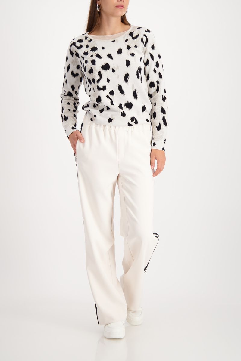 LEO JACQUARD SWEATER- OFF WHITE