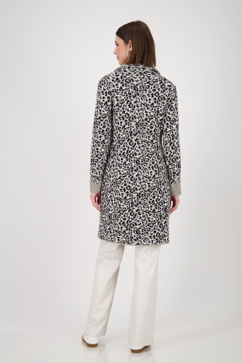 JACKET KNITTED COAT LEO PRINT