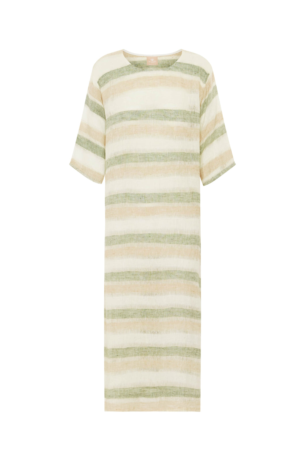MARIA DRESS - SAGE STRIPE