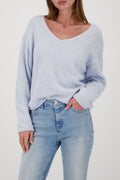 FLEECE SWEATER - ICE BLUE