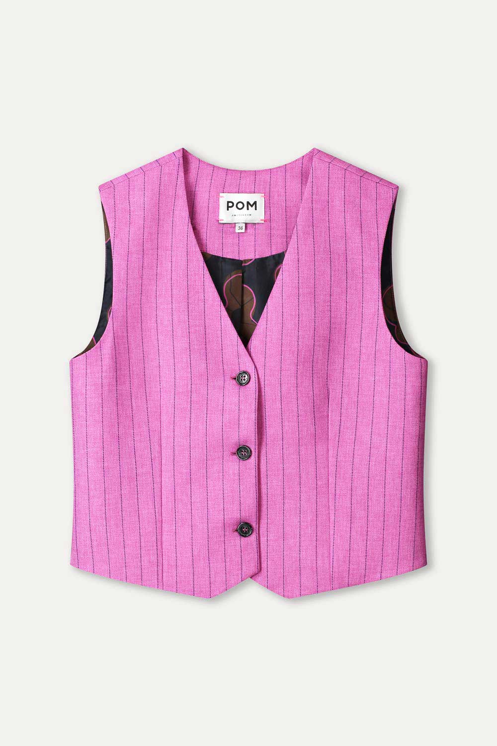 GILET ROSE DOUX STRIPED