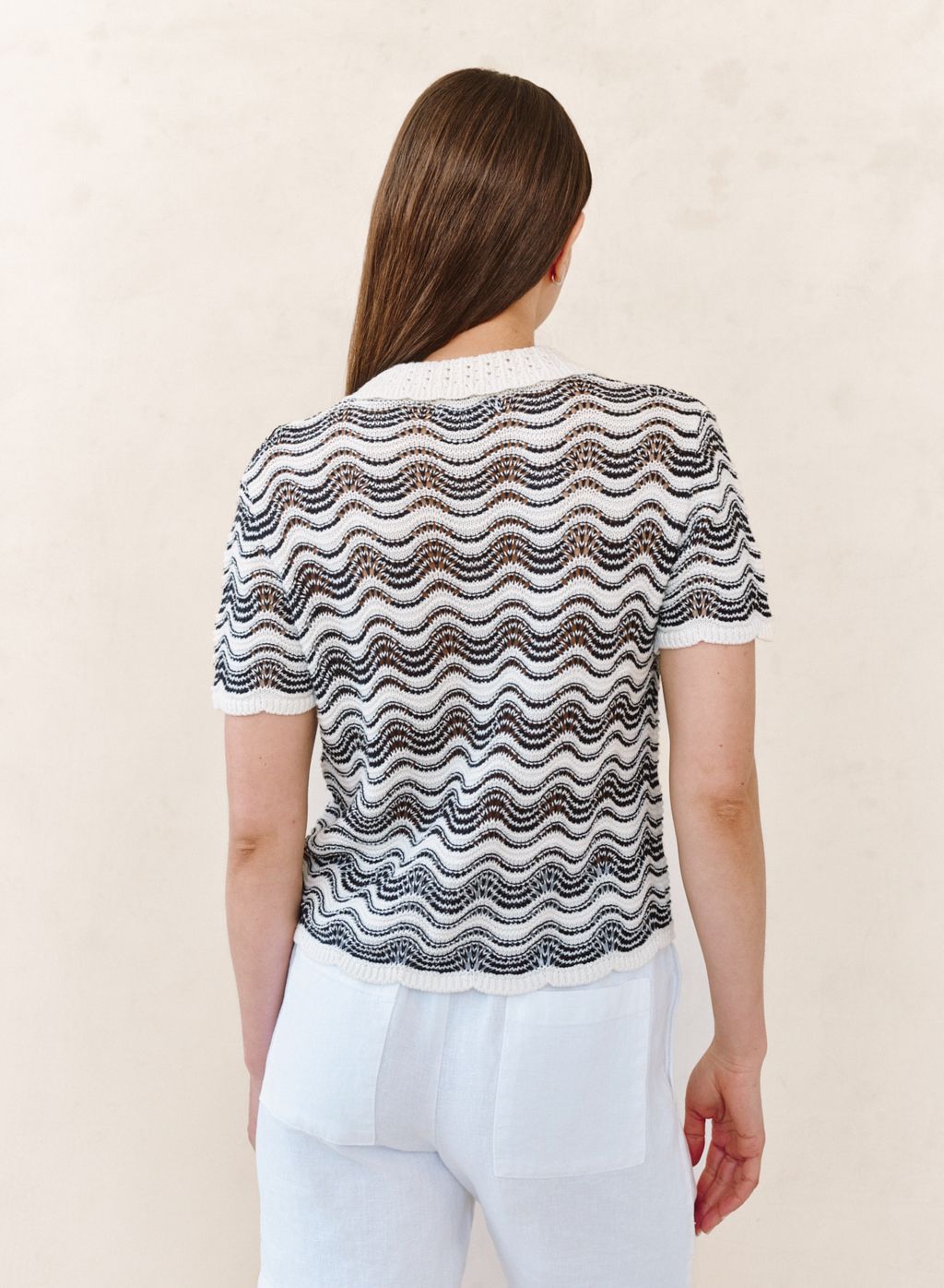 SWEATER SS COLLAR -MOONLIT WAVES