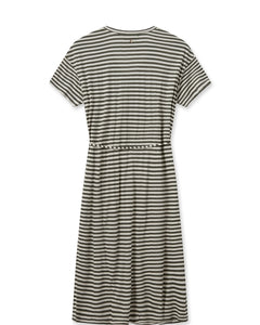 JILL V-SS STRIPE DRESS